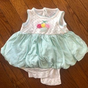 Little Me balloons onesie with attached skirt 3M